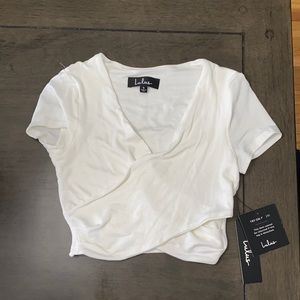 Two piece ivory top and skirt